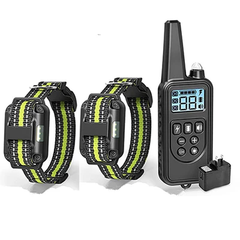 800M Electric Dog Training Collar with LCD Display Pet Remote Control Waterproof Rechargeable Collars for Shock Vibration Sound