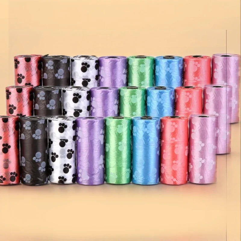 50 100 Rolls Dog Poop Bag Degradable Plastic Pet Dog Poop Bags for Dog Cat Toilet Clean up Outdoor Waste Garbage Cleaning Bag