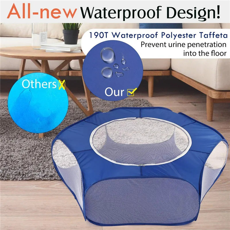 Portable Pet Fences Tent Outdoor Kennels Fence Houses for Dog Hamster Rabbit Guinea Pig Animal Cage for Hamster Pig Supply