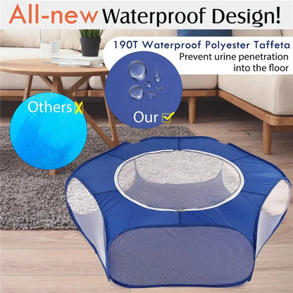 Portable Pet Fences Tent Outdoor Kennels Fence Houses for Dog Hamster Rabbit Guinea Pig Animal Cage for Hamster Pig Supply