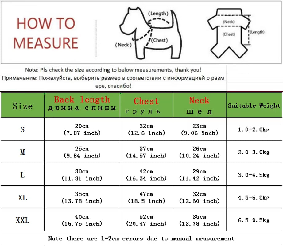 Pet Dog Clothing Winter Warm Clothes for Small Dogs Puppy Coat Thicken Clothes Waterproof Dogs Jacket Clothing Cotton Mascotas