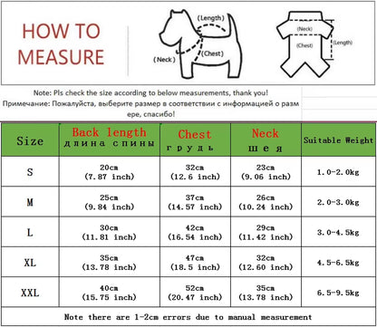 Pet Dog Clothing Winter Warm Clothes for Small Dogs Puppy Coat Thicken Clothes Waterproof Dogs Jacket Clothing Cotton Mascotas