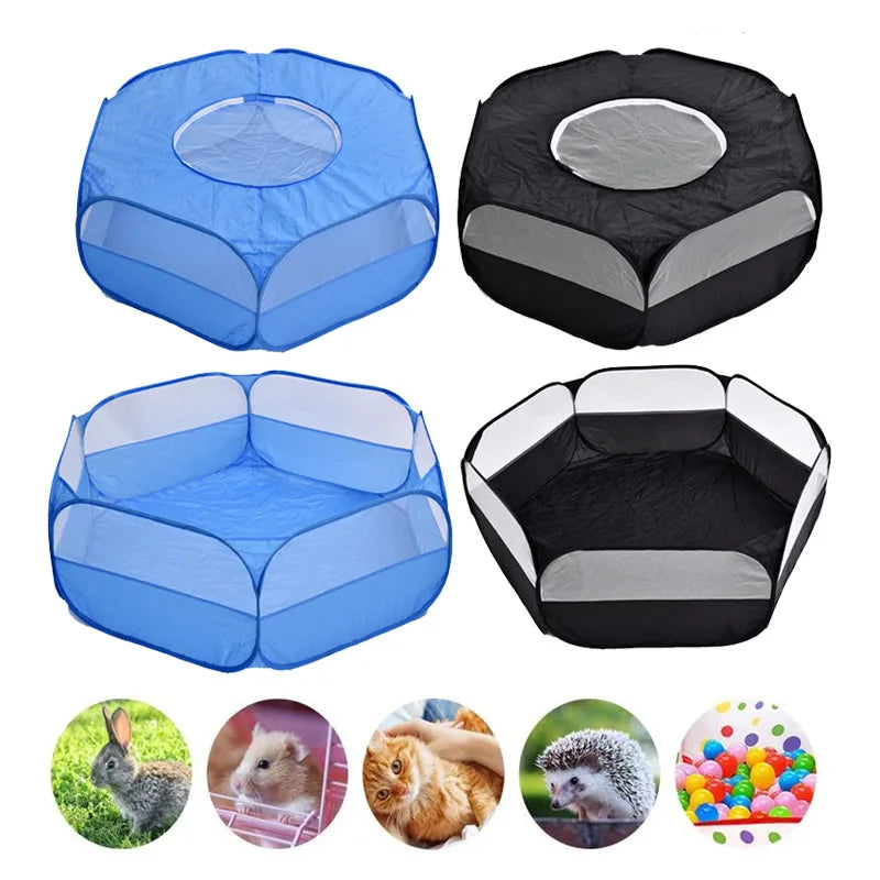 Portable Pet Fences Tent Outdoor Kennels Fence Houses for Dog Hamster Rabbit Guinea Pig Animal Cage for Hamster Pig Supply