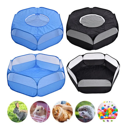Portable Pet Fences Tent Outdoor Kennels Fence Houses for Dog Hamster Rabbit Guinea Pig Animal Cage for Hamster Pig Supply