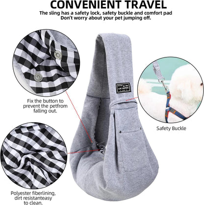 Mochila bandolera perro algodón