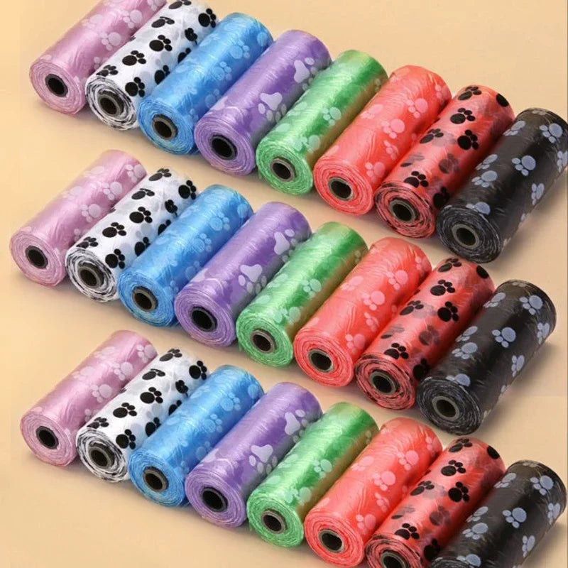 50 100 Rolls Dog Poop Bag Degradable Plastic Pet Dog Poop Bags for Dog Cat Toilet Clean up Outdoor Waste Garbage Cleaning Bag