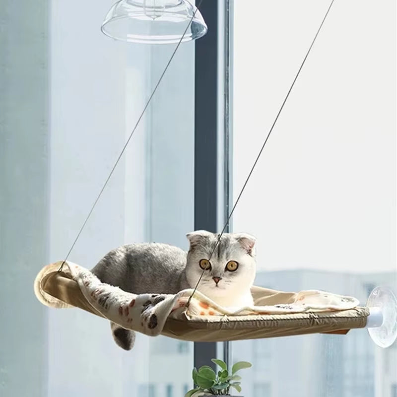 Hanging Cat Bed Pet Cats Hammock Aerial Pet Bed House Kitten Climbing Frame Sunny Window Seat Nest Bearing 20Kg Cat Accessories