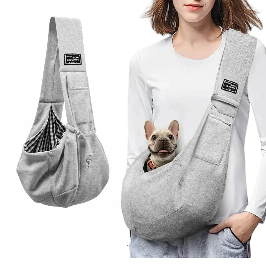 Mochila bandolera perro algodón