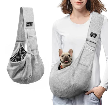 Mochila bandolera perro algodón