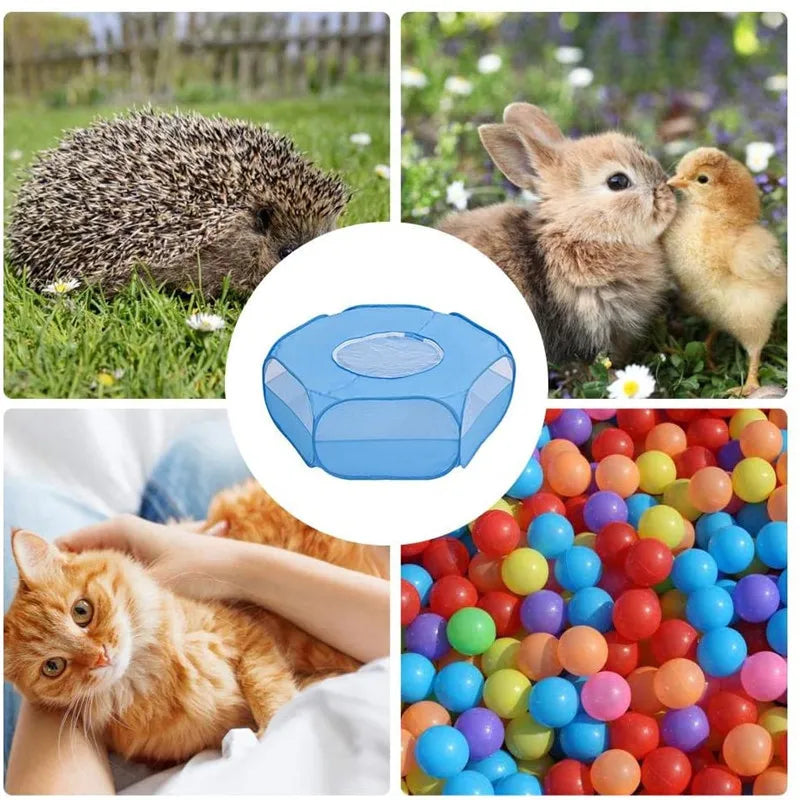 Portable Pet Fences Tent Outdoor Kennels Fence Houses for Dog Hamster Rabbit Guinea Pig Animal Cage for Hamster Pig Supply
