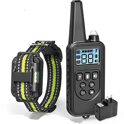 800M Electric Dog Training Collar with LCD Display Pet Remote Control Waterproof Rechargeable Collars for Shock Vibration Sound