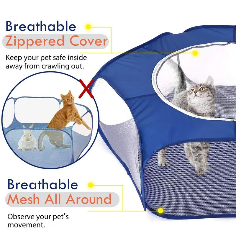 Portable Pet Fences Tent Outdoor Kennels Fence Houses for Dog Hamster Rabbit Guinea Pig Animal Cage for Hamster Pig Supply